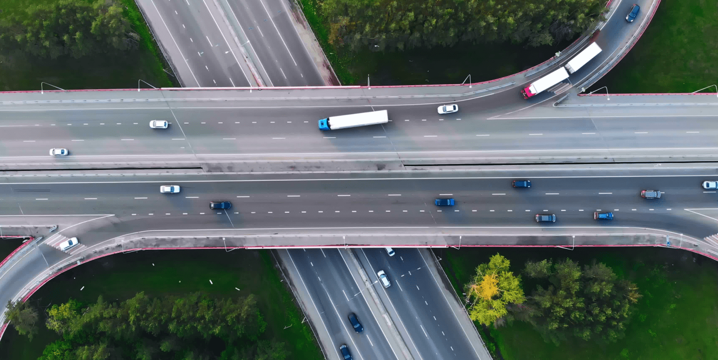 Birds eye image of a highway