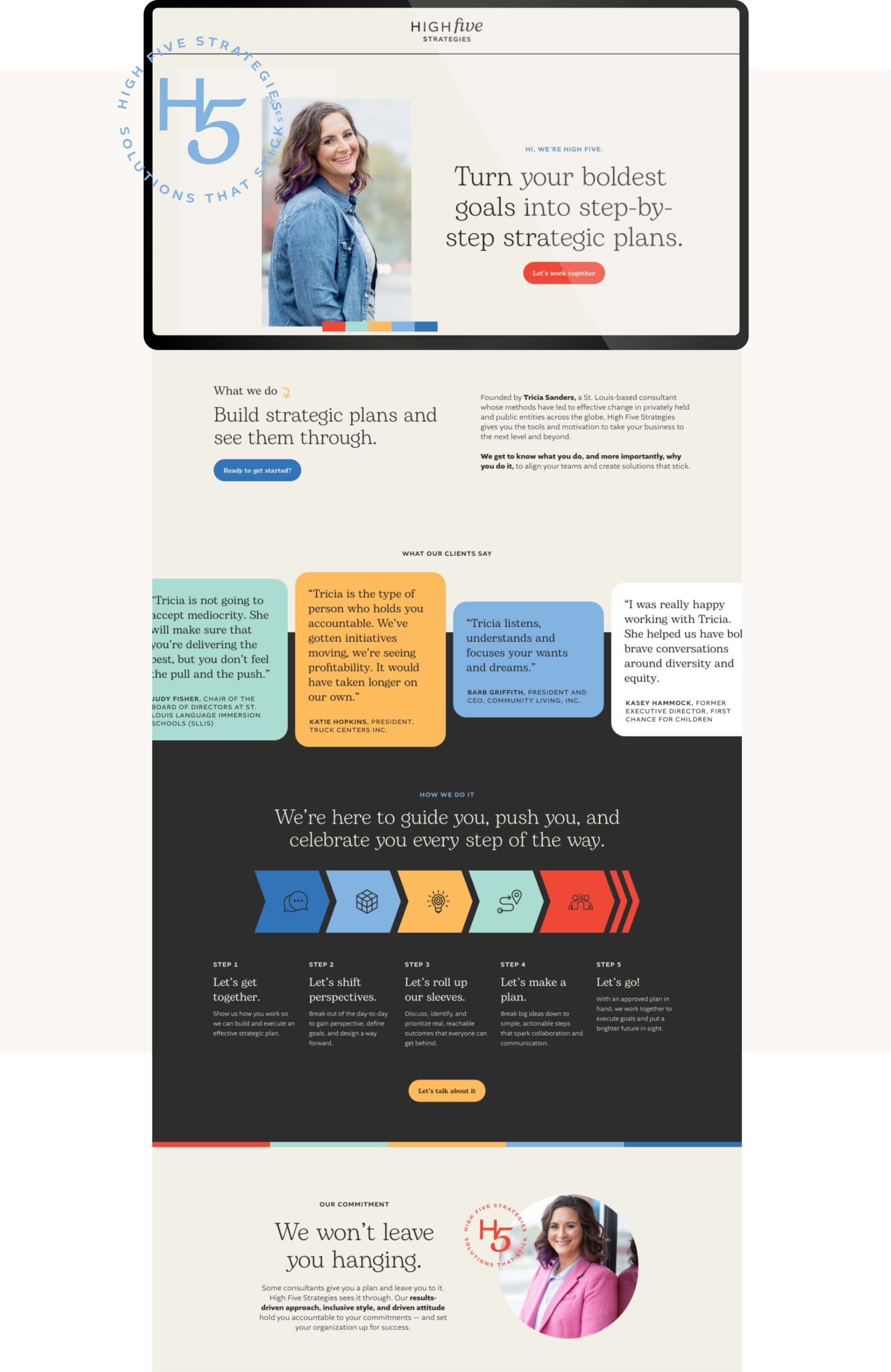 The High Five Strategies consulting firm website design
