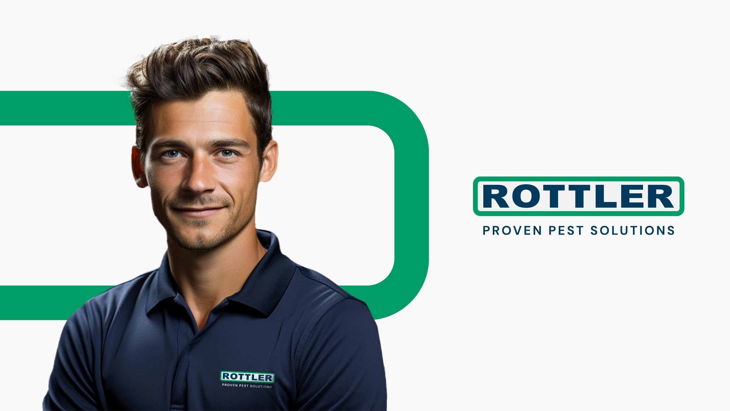 A Rottler employee with the refreshed Rottler brand identity