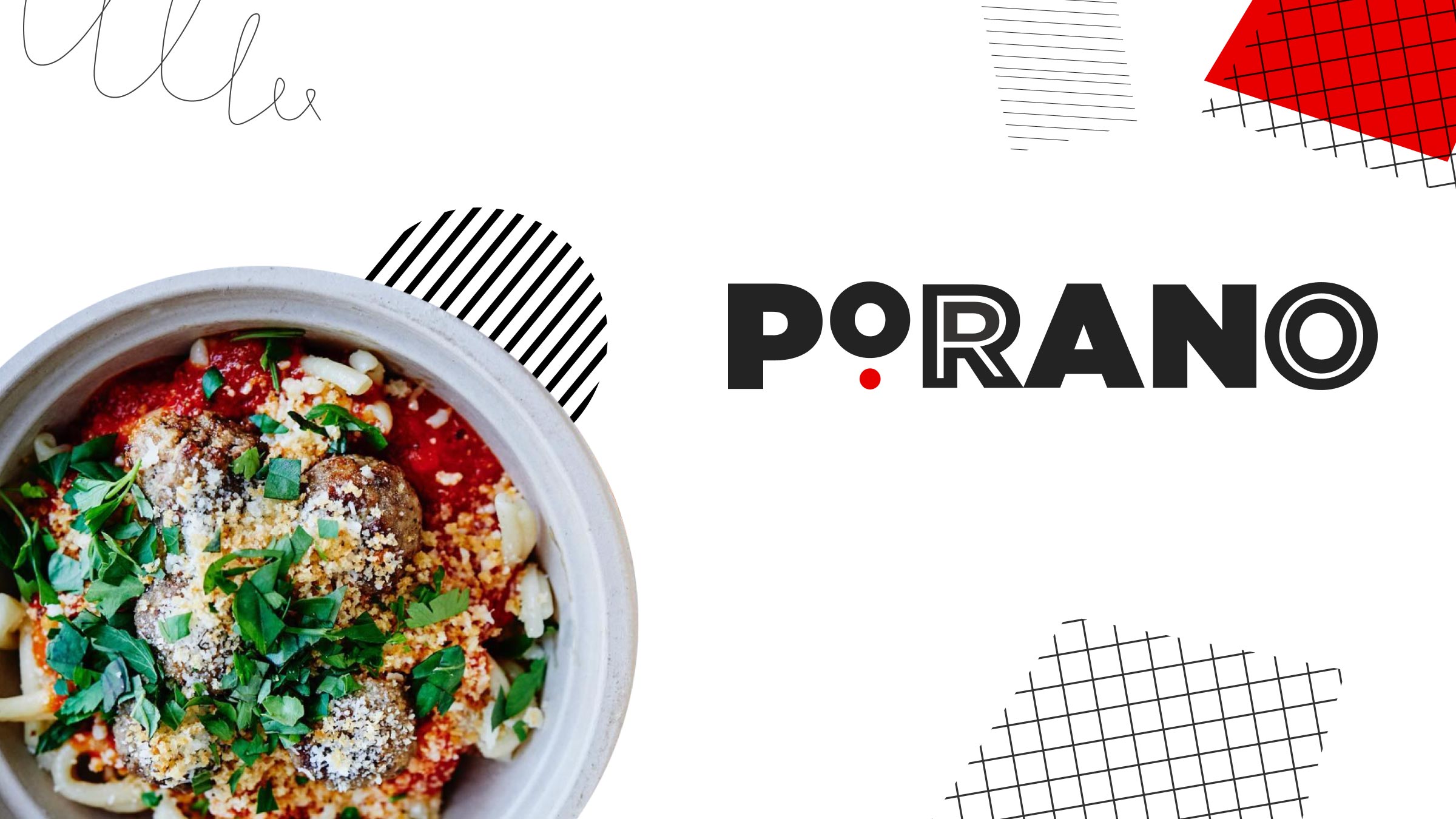 Porano Pasta fast casual brand identity